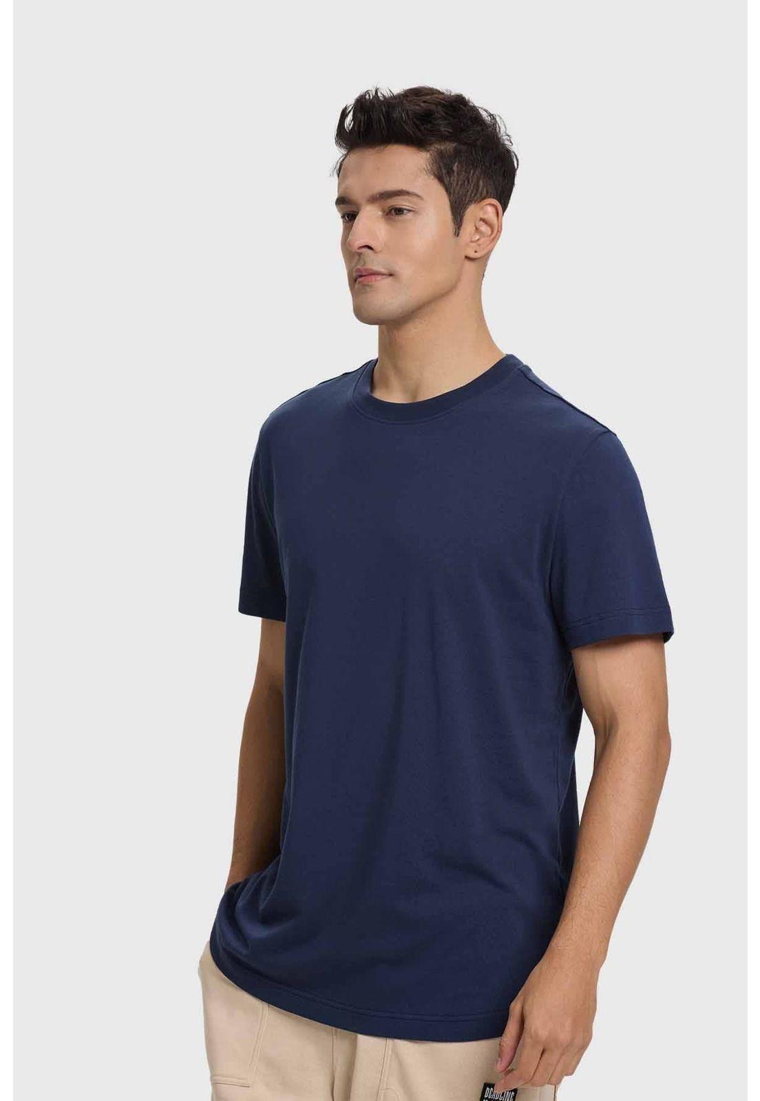 Polera Hombre Loose Fit Azul Índigo-1