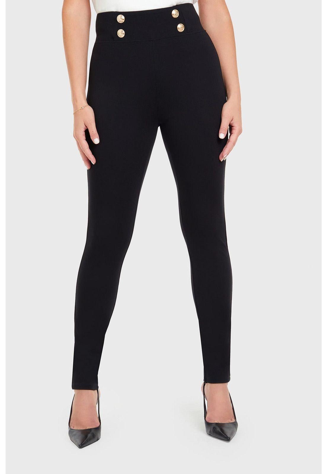 Calza Mujer Tiro Alto Negro-0