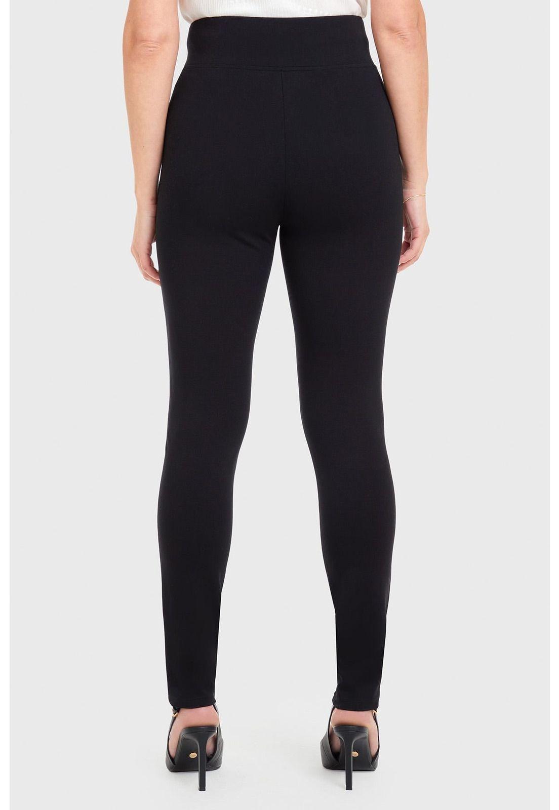 Calza Mujer Tiro Alto Negro-2