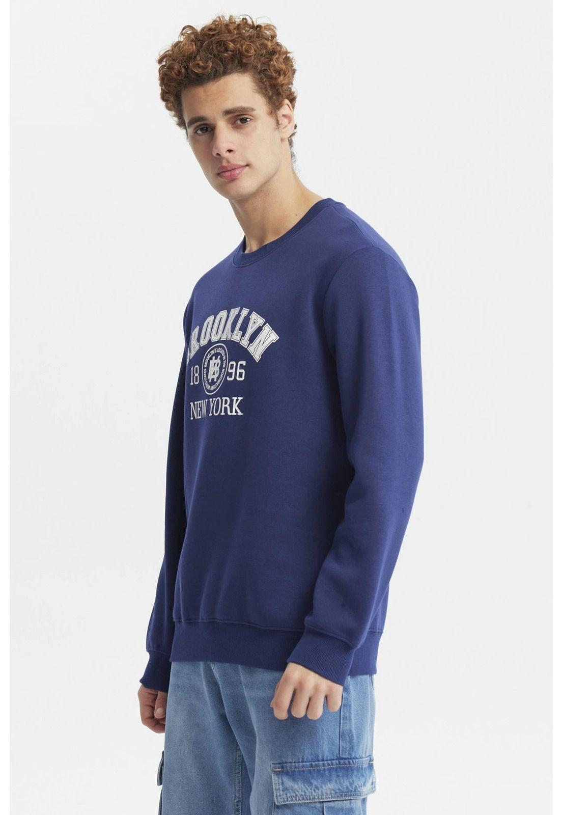 Polerón Hombre Slim Azul-1