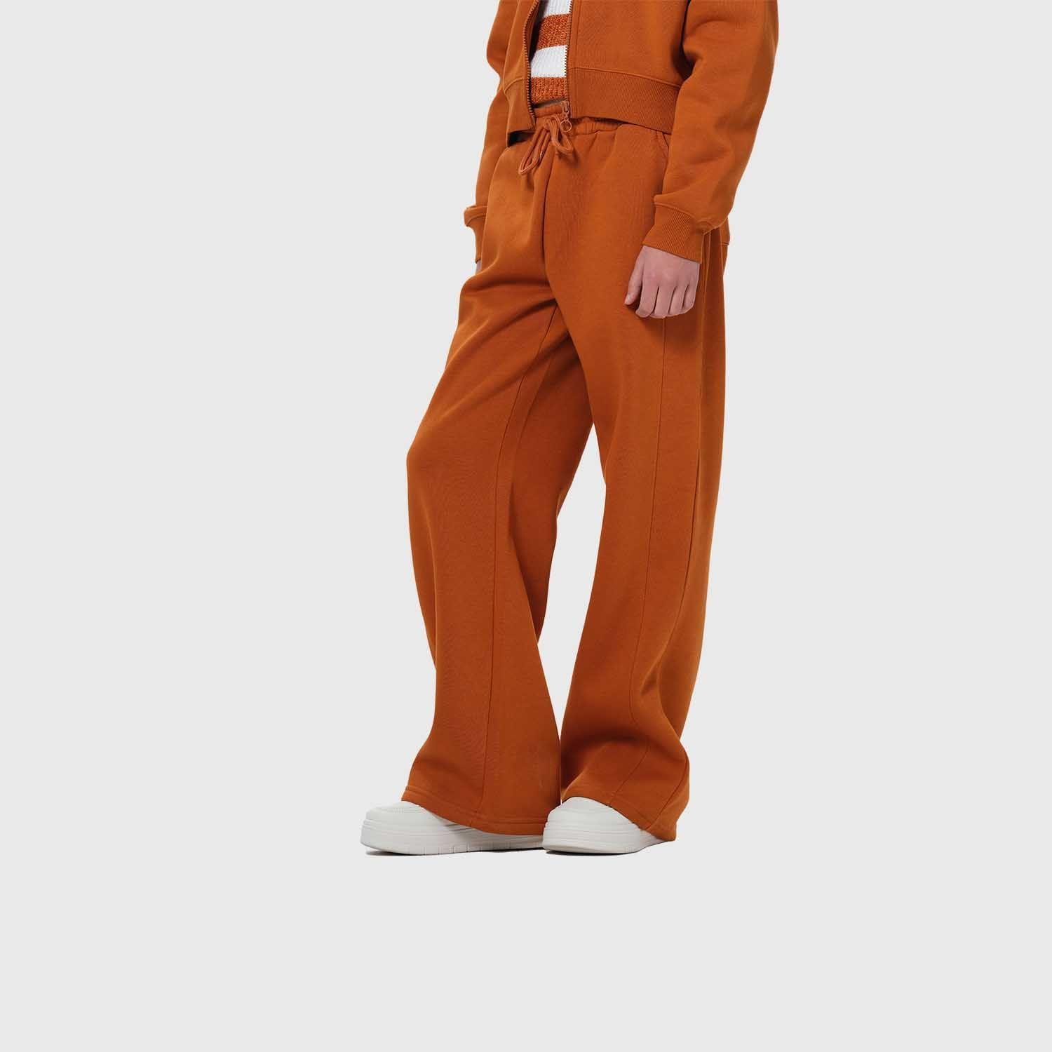 Pantalón Buzo Niña Pierna Ancha Camel-1