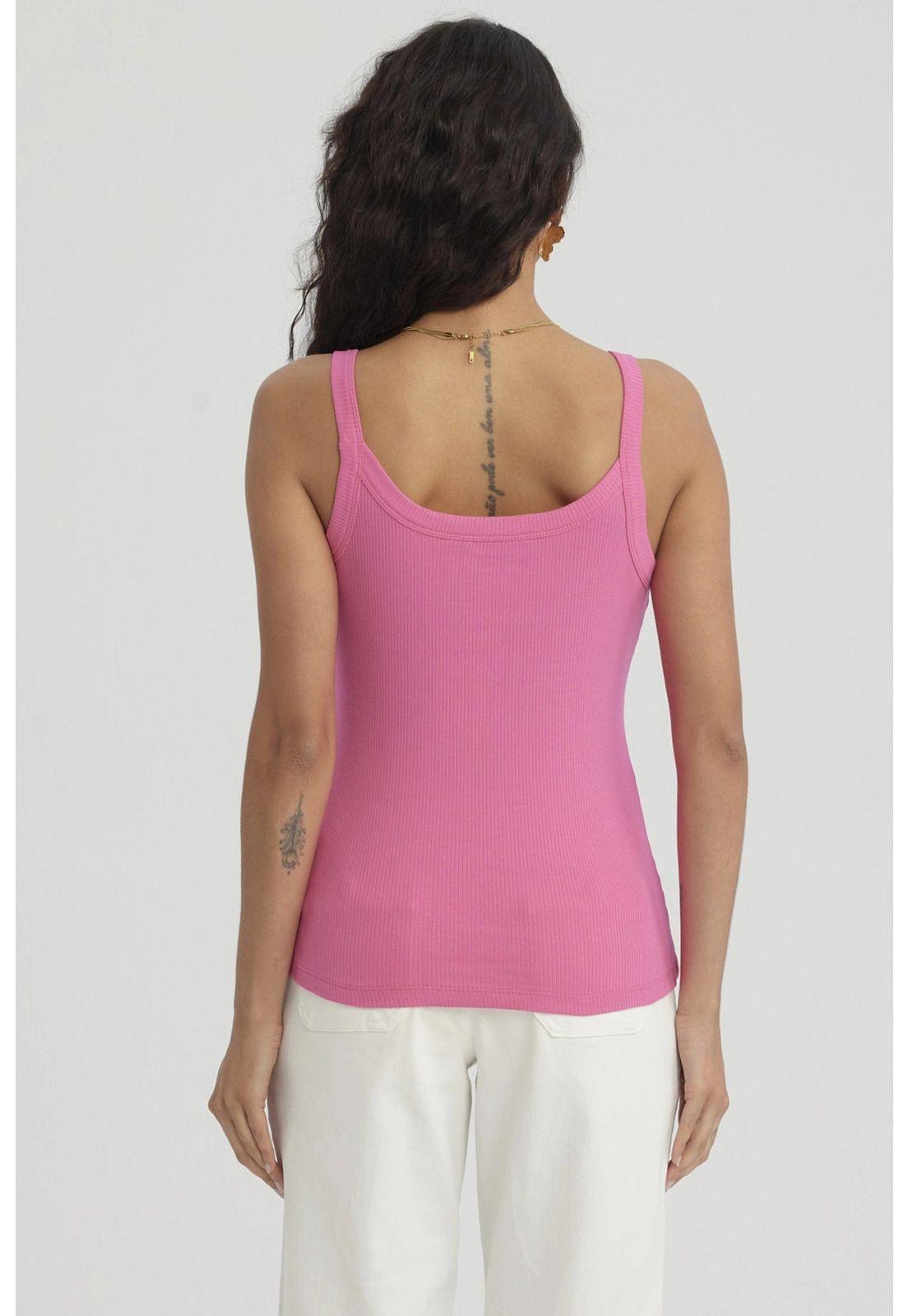 Peto Mujer Rib Pabilo Ancho Fucsia-2