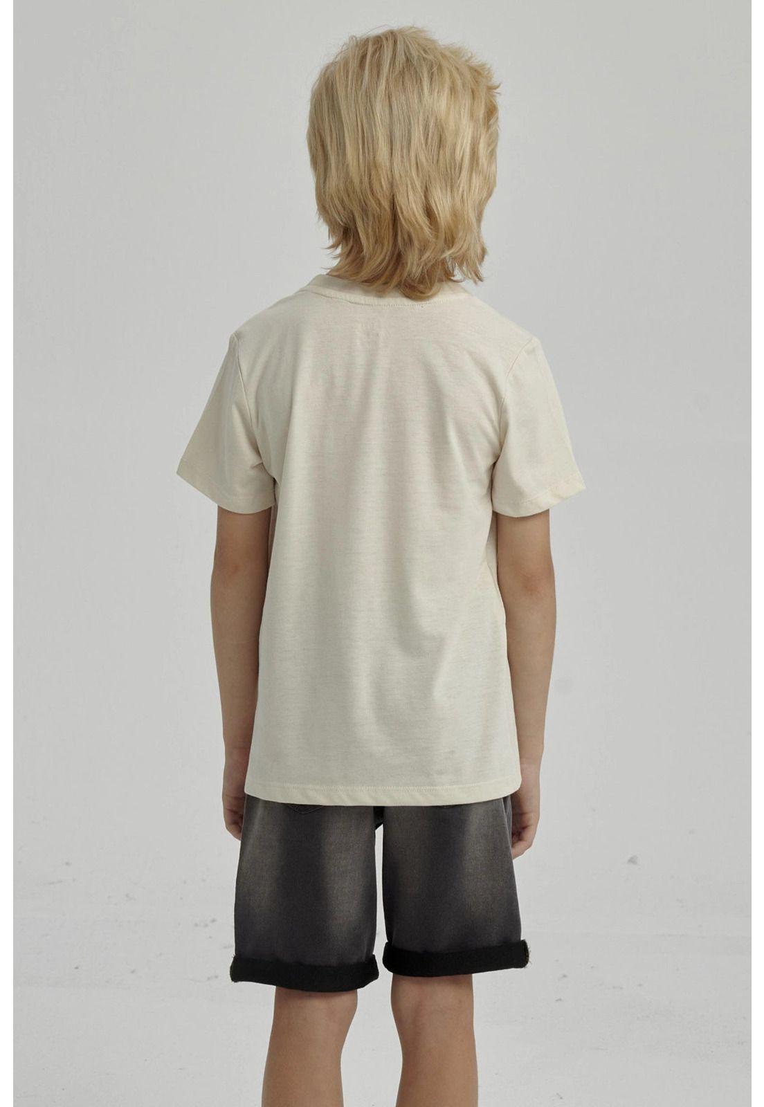 Polera Niño Básica Estampada Crudo - lll-6