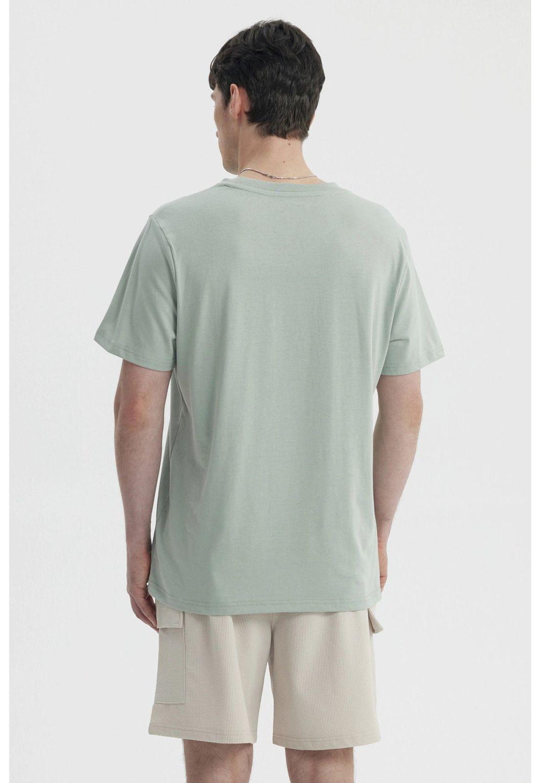 Polera Hombre Oversize Bordado Verde Claro-2