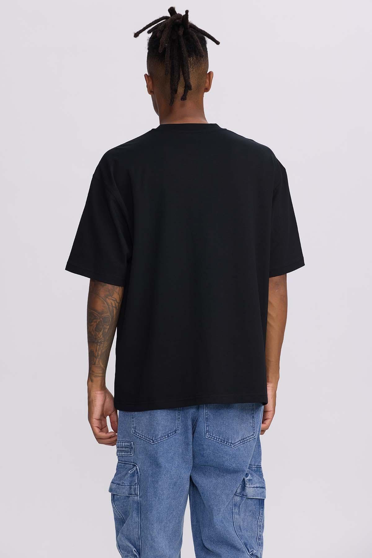 Polera Hombre Loose Fit Negro-2