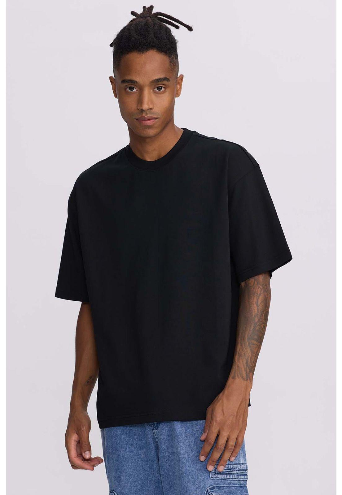Polera Hombre Loose Fit Negro-0