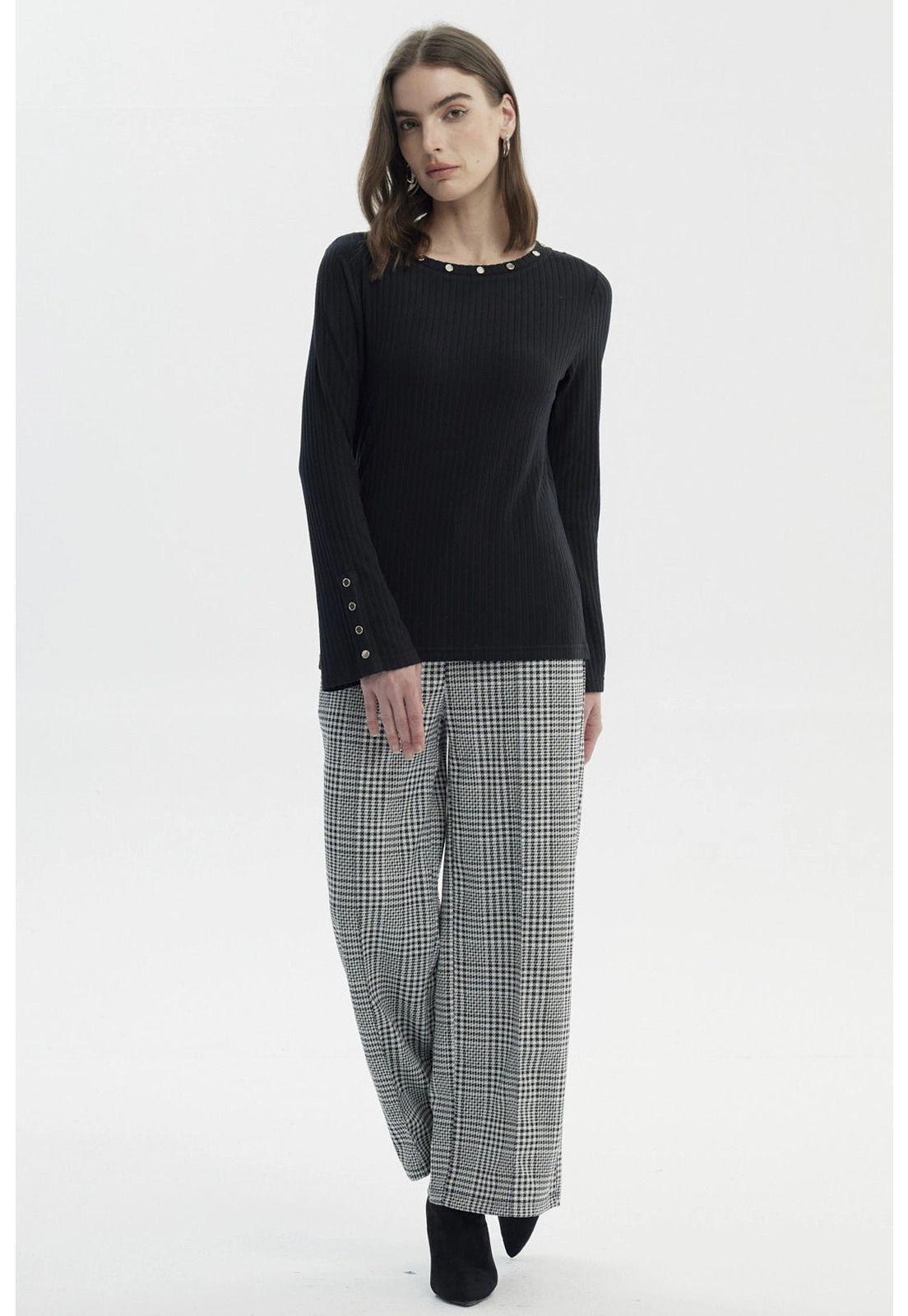 Polera Mujer Slim Negro - Vlll-3