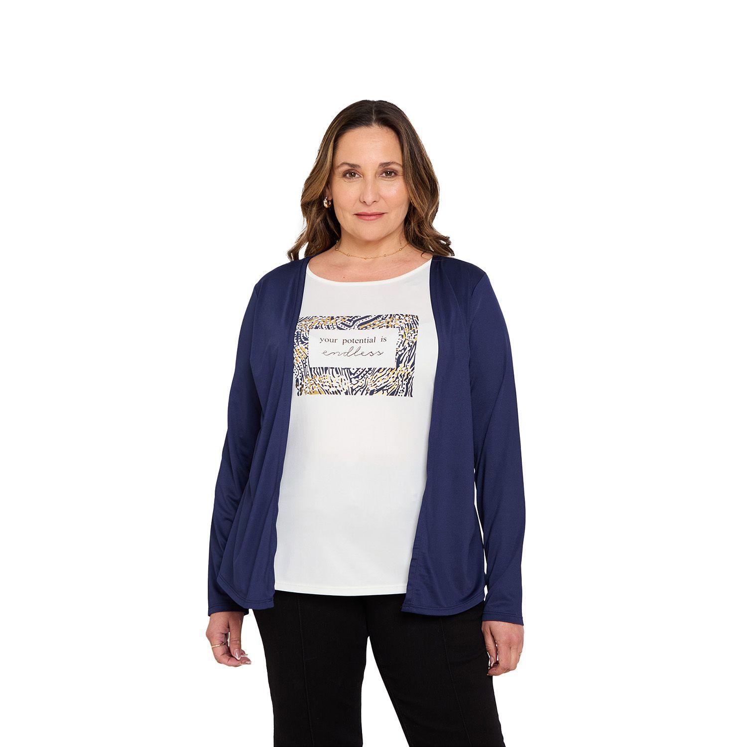 Polera Mujer Tapado Print Azul Fashion's Park-0