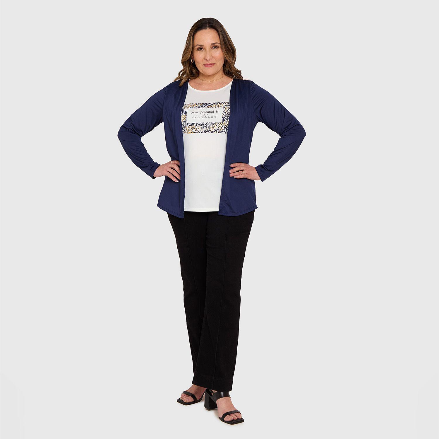 Polera Mujer Tapado Print Azul Fashion's Park-3