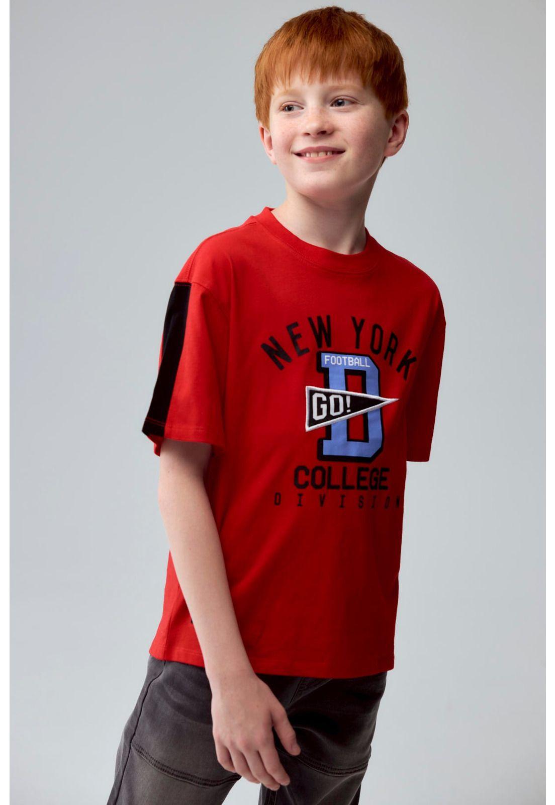 Polera Niño Toddler College Rojo-2