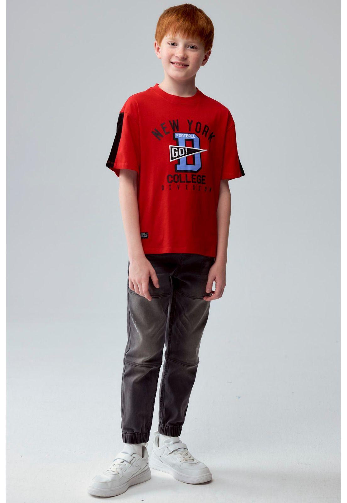 Polera Niño Toddler College Rojo-3