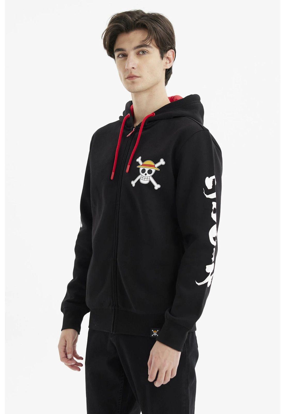 Polerón Hombre One Piece Negro - ll-1