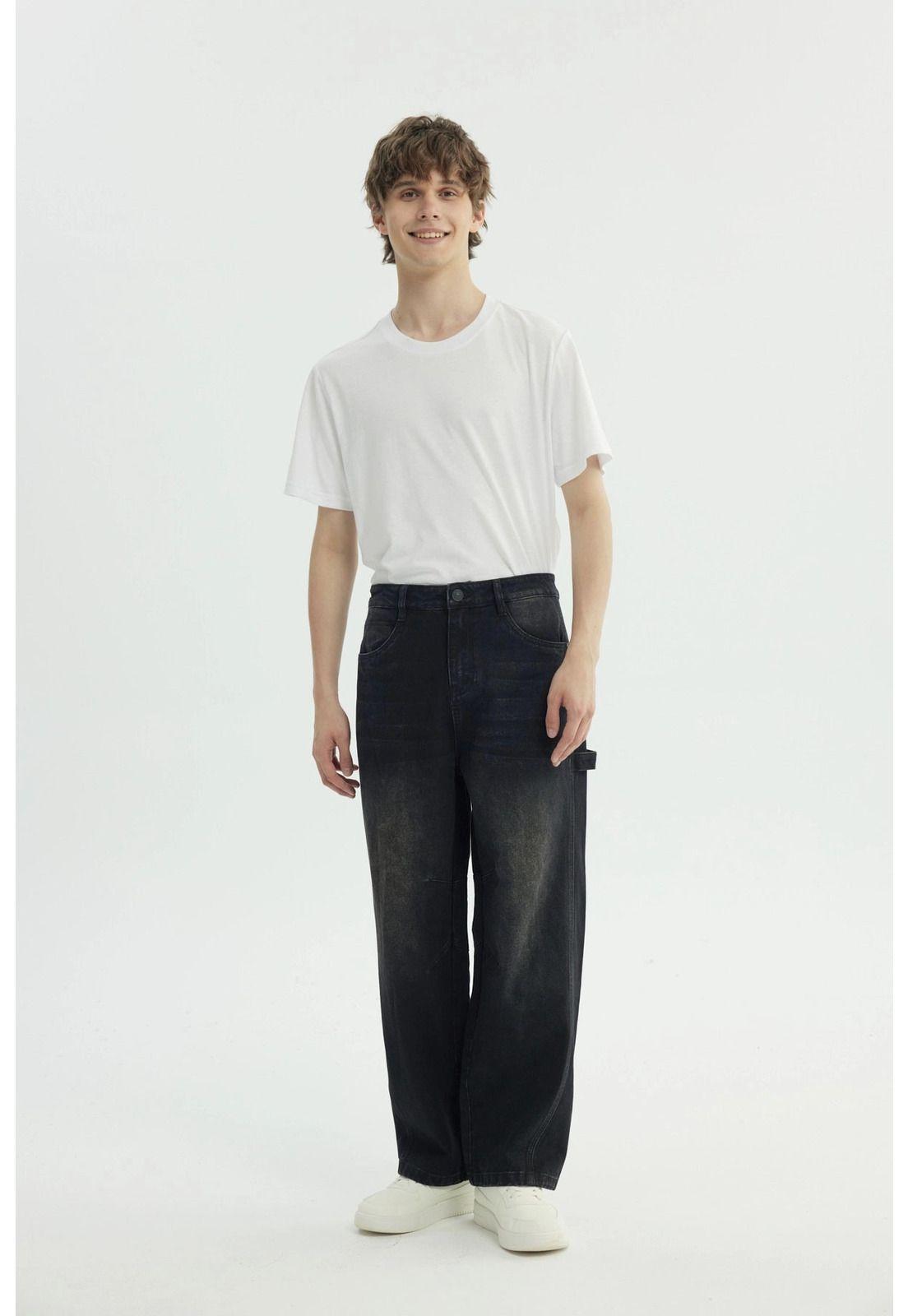 Jeans Hombre Baggy Negro - Vl-3