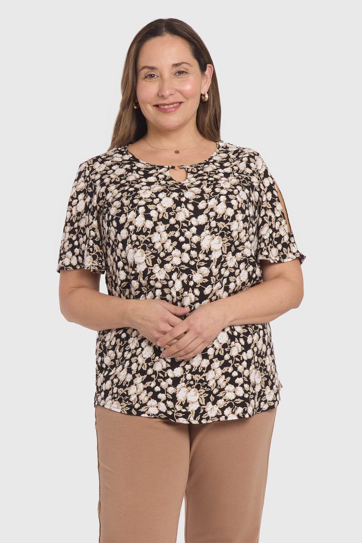 Blusa Mujer Estampada Negro-3