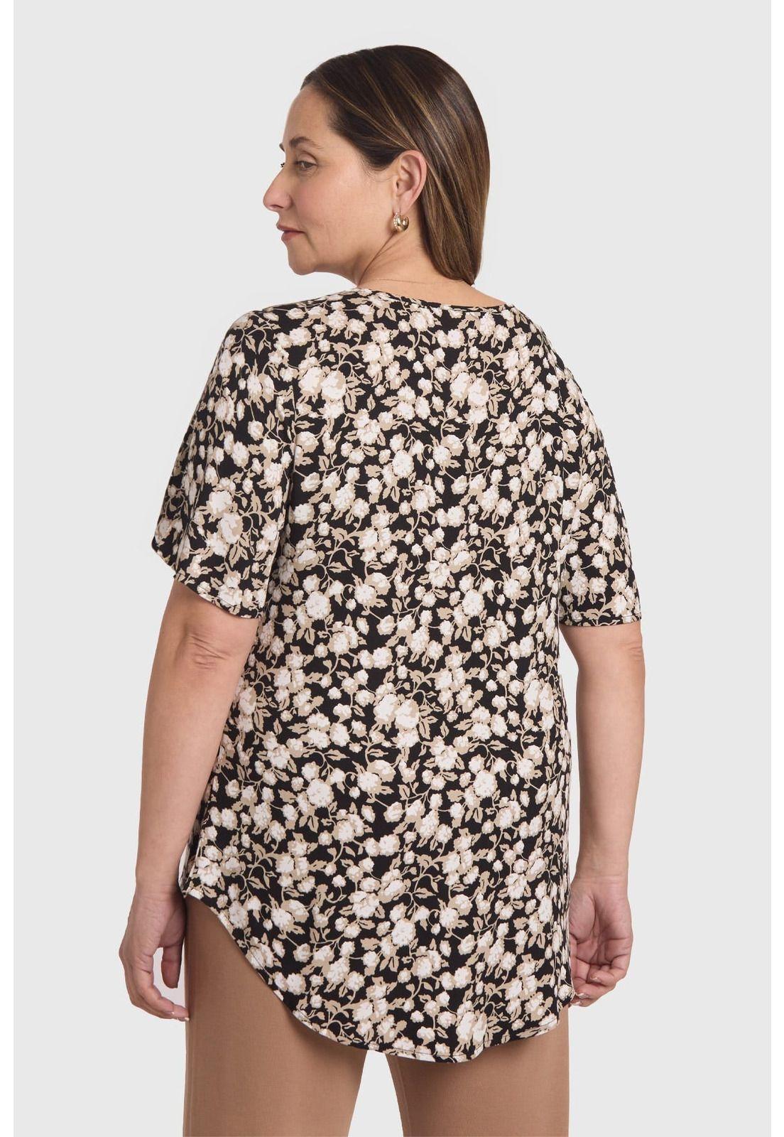 Blusa Mujer Estampada Negro - ll-2