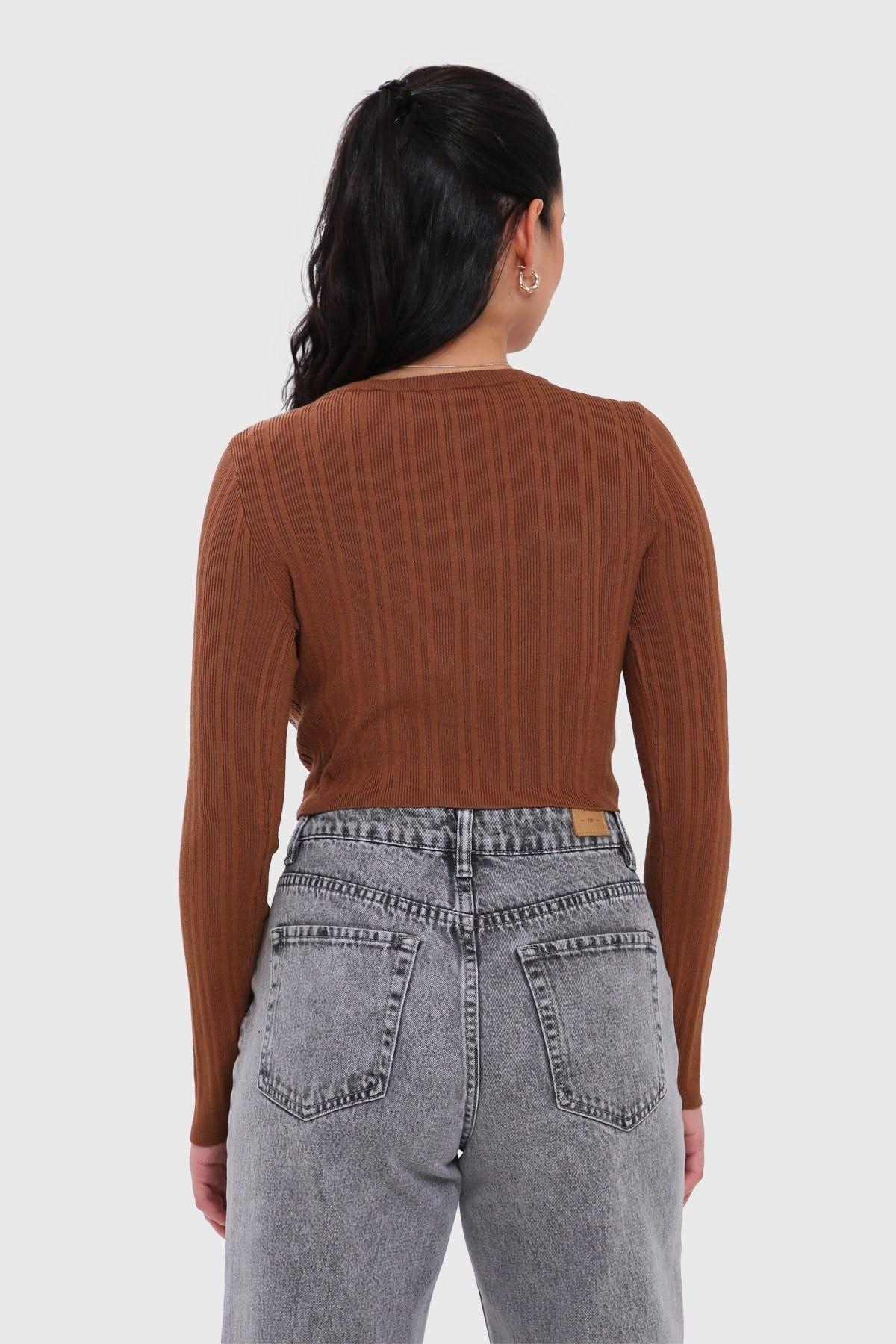 Sweater Mujer Café-2