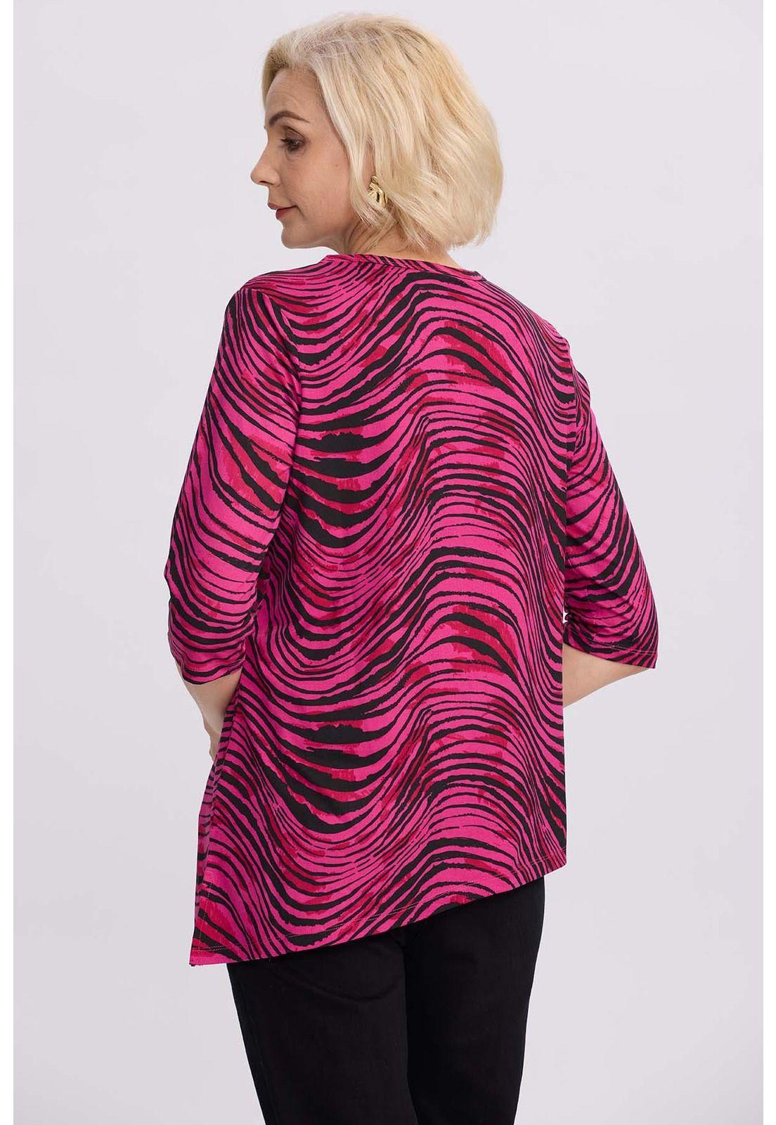 Polera Mujer Estampada Negro-2