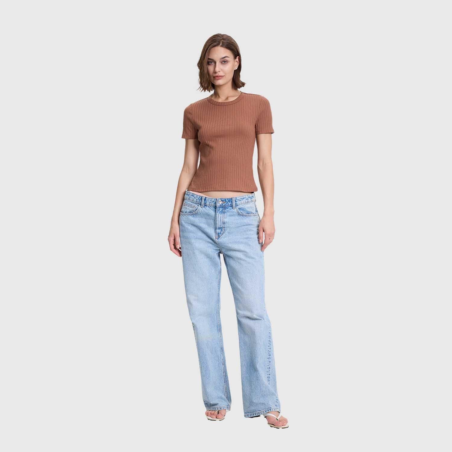 Polera Mujer Rip Crop Lisa Cafe Fashion's Park-3