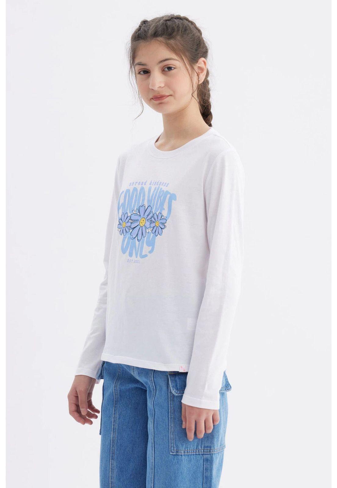 Polera Niña Básica Teen Blanco-1