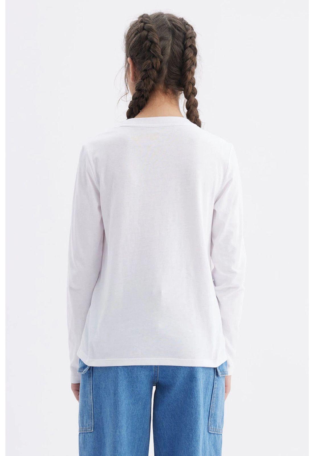 Polera Niña Básica Teen Blanco-2