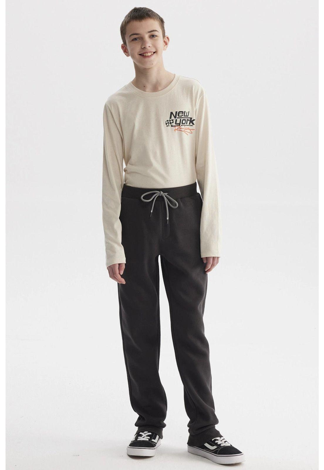 Pantalón Buzo Niño Bipack Teen Verde Militar-7