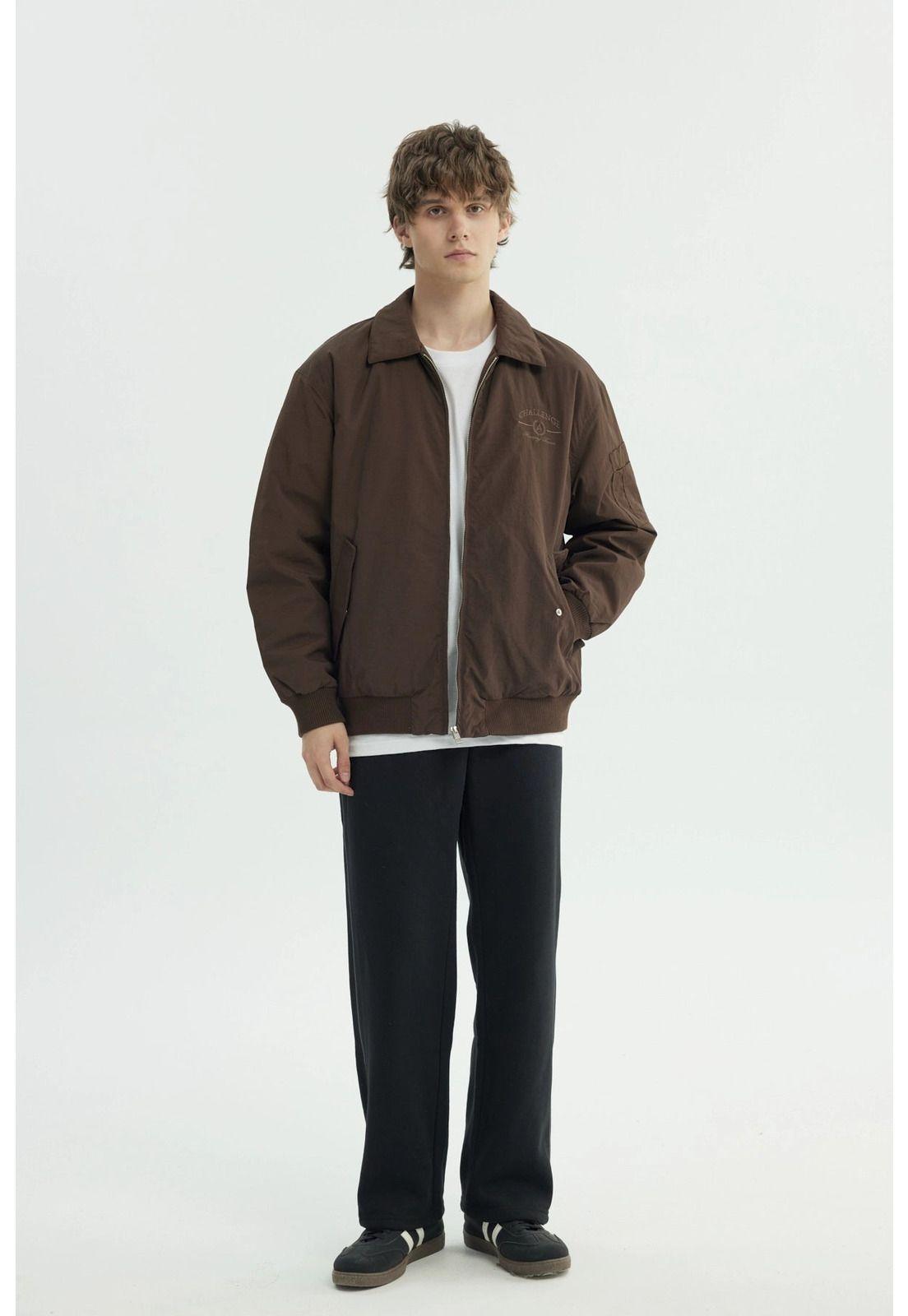Chaqueta Hombre Cuello Camisero Café-3