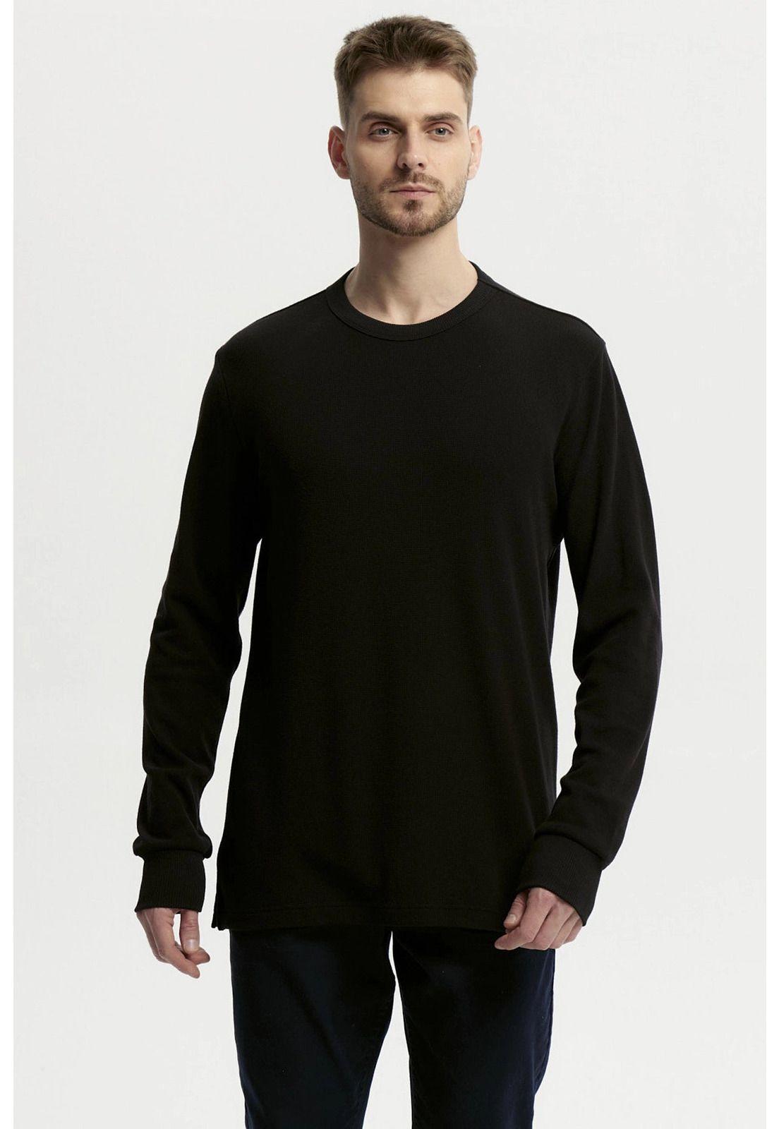 Polera Hombre Slim Negro - XVll-0