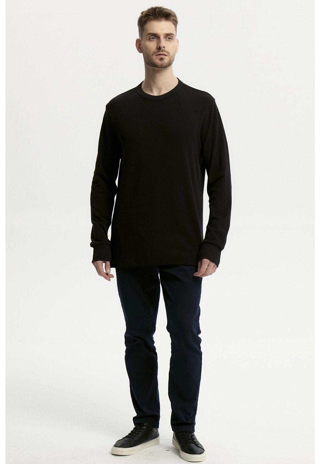 Polera Hombre Slim Negro - XVll-3