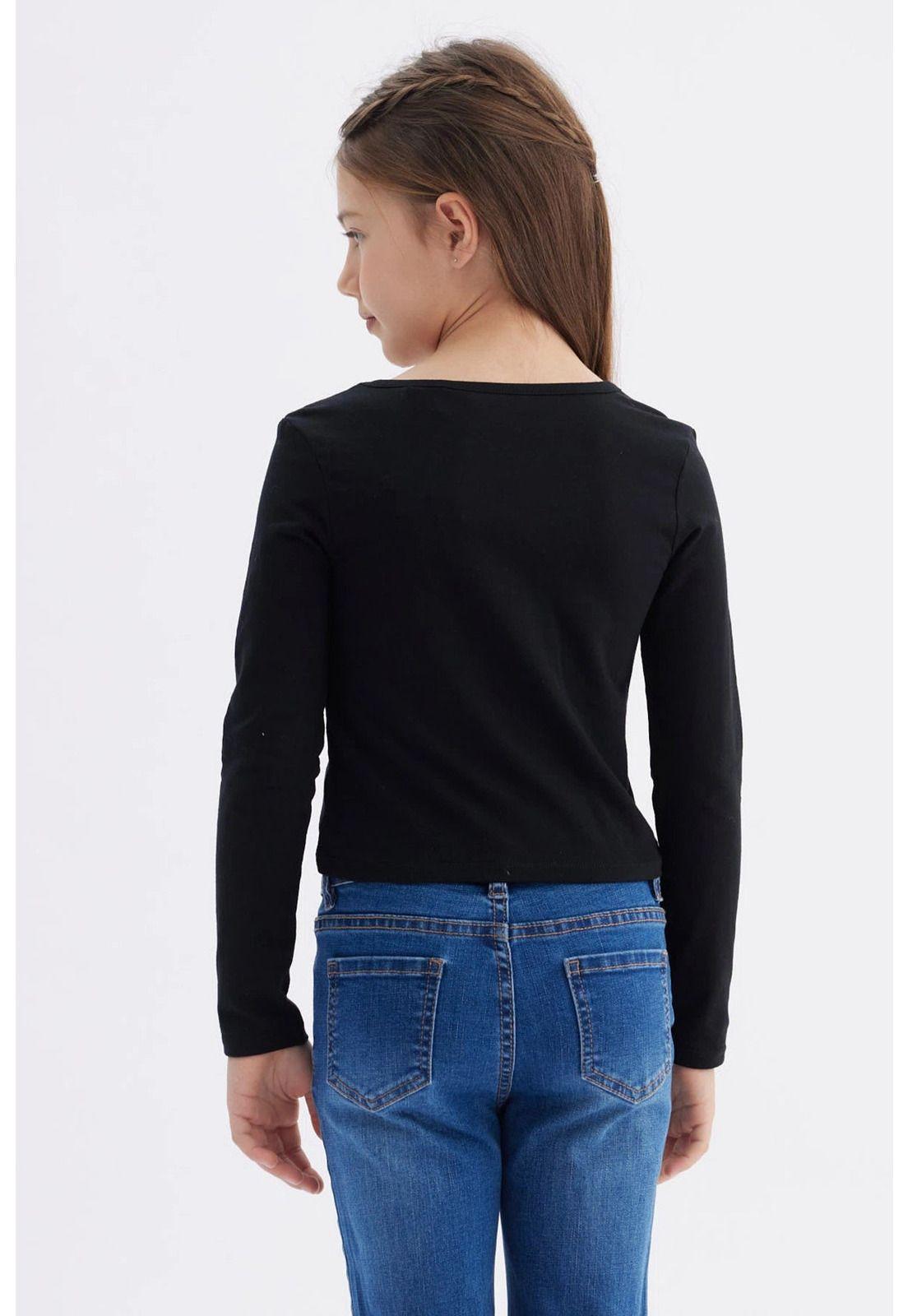 Polera Niña Teen Print Negro-2