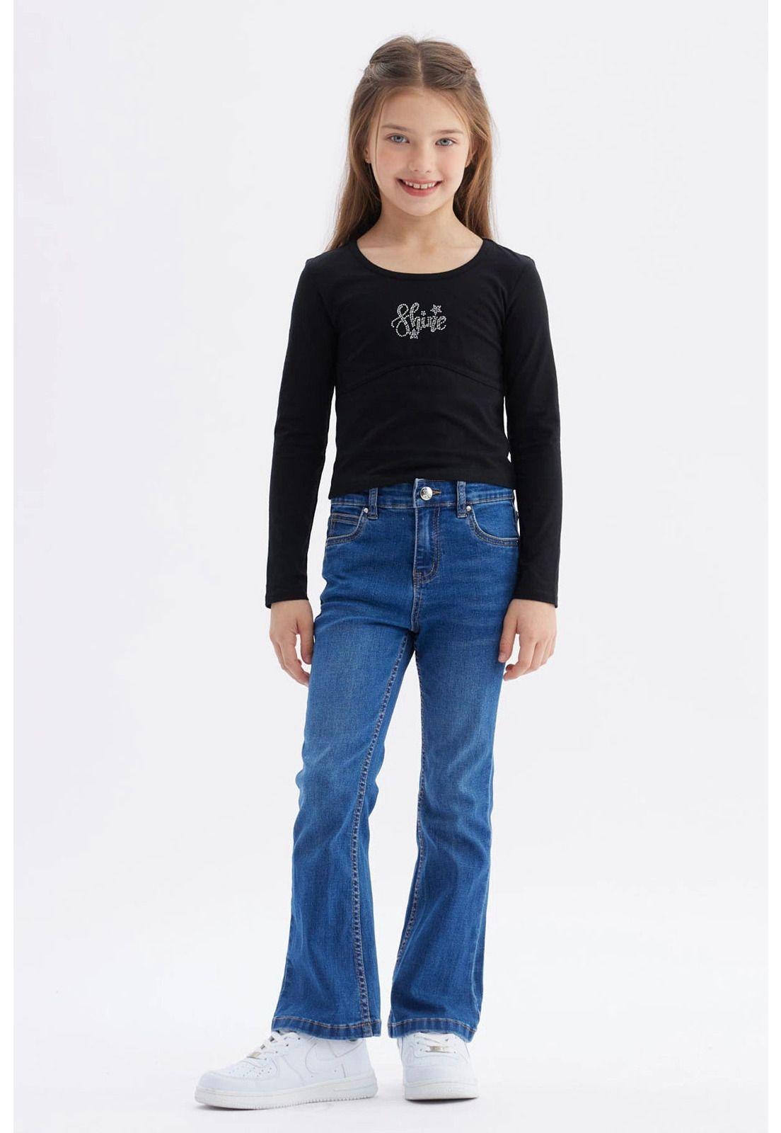 Polera Niña Teen Print Negro-3