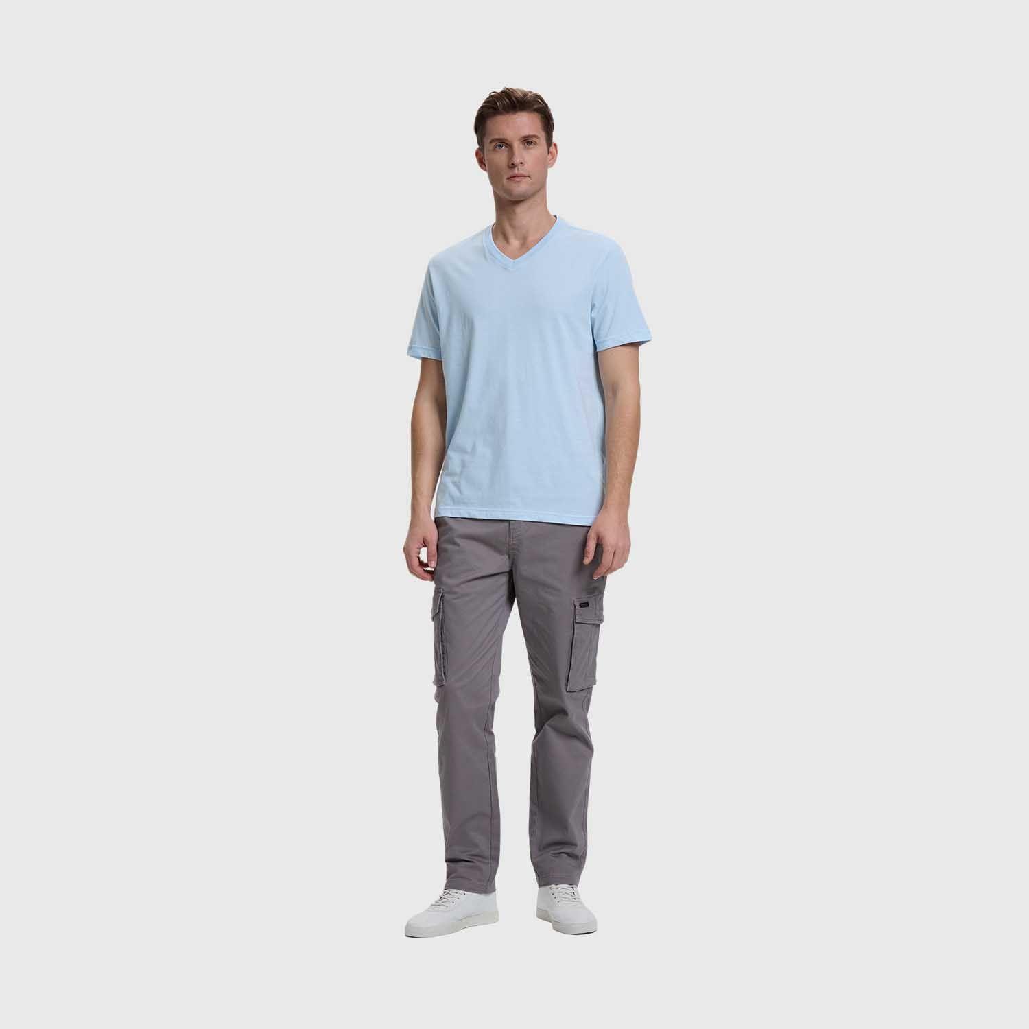 Polera Hombre Casual Básica Celeste Fashion's Park-3