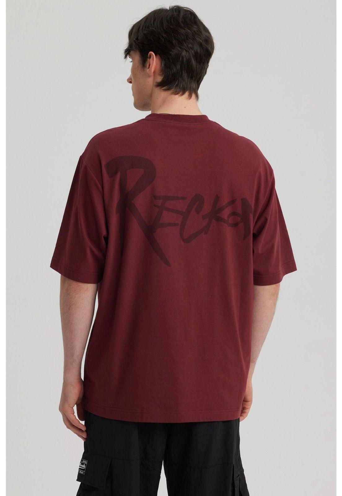 Polera Hombre Oversize Burdeo-2