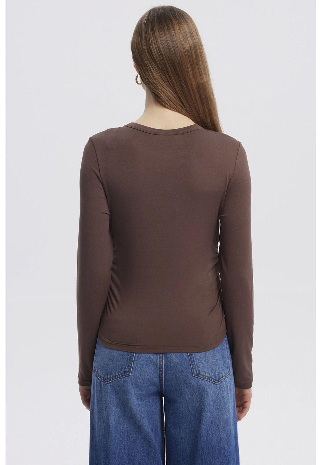 Polera Mujer Basic Café Oscuro - ll-2