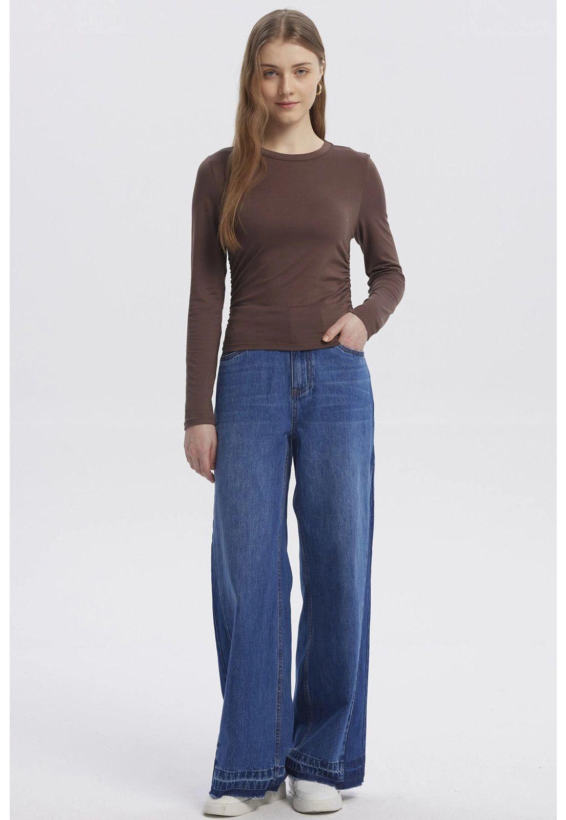 Polera Mujer Basic Café Oscuro - ll-3