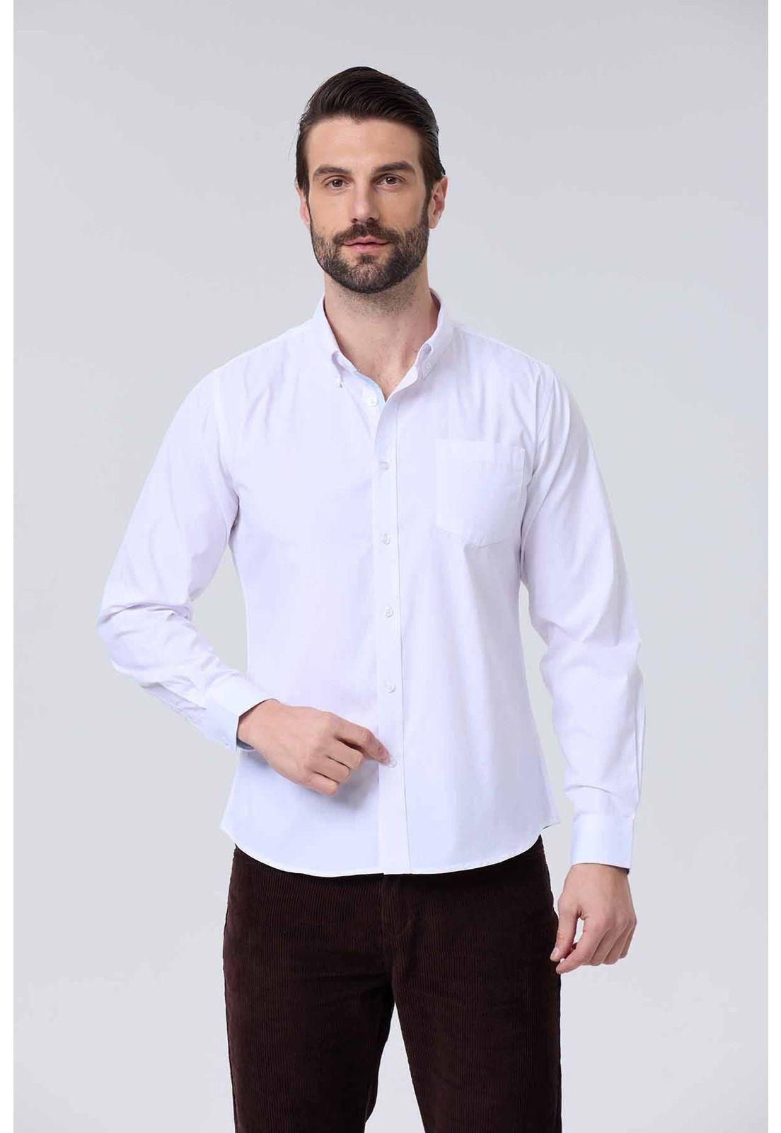 Camisa Hombre Slim Blanco-0