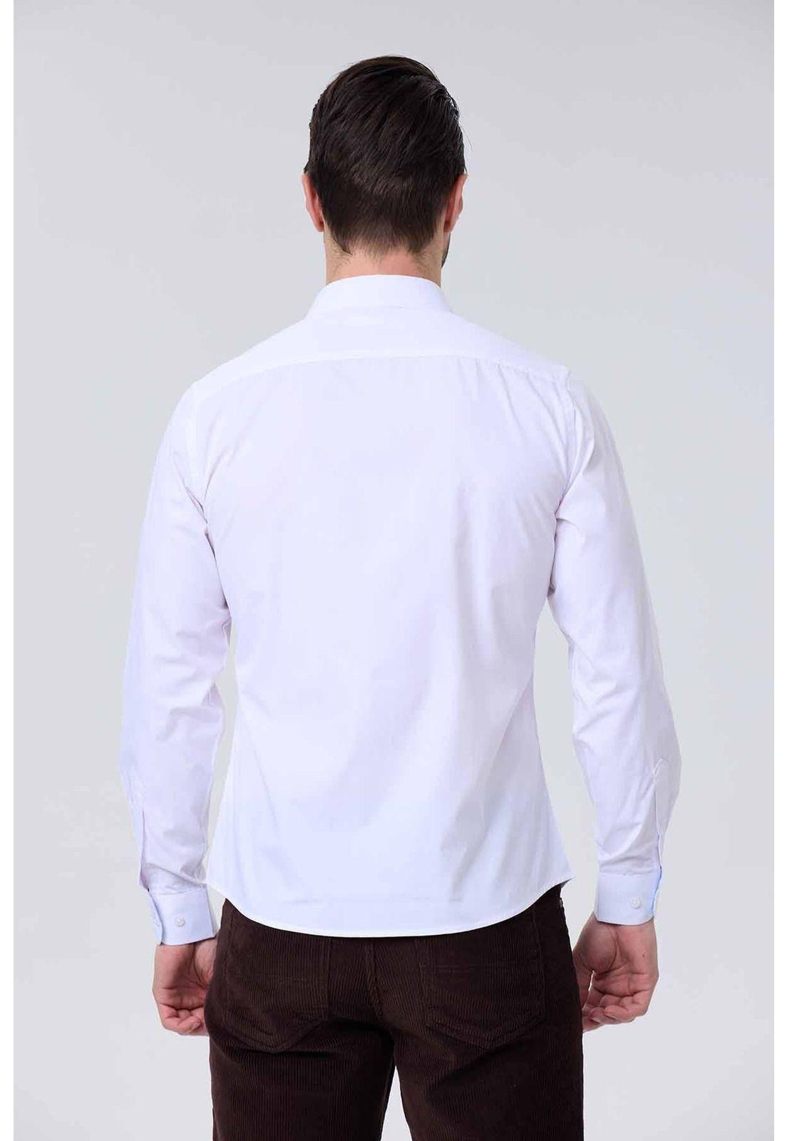 Camisa Hombre Slim Blanco-2