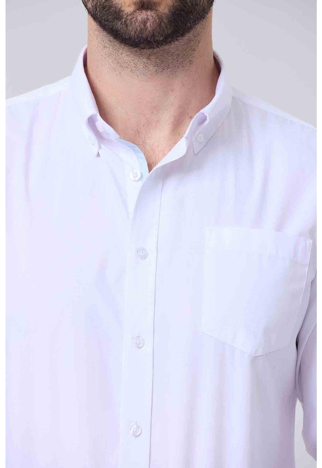 Camisa Hombre Slim Blanco-3