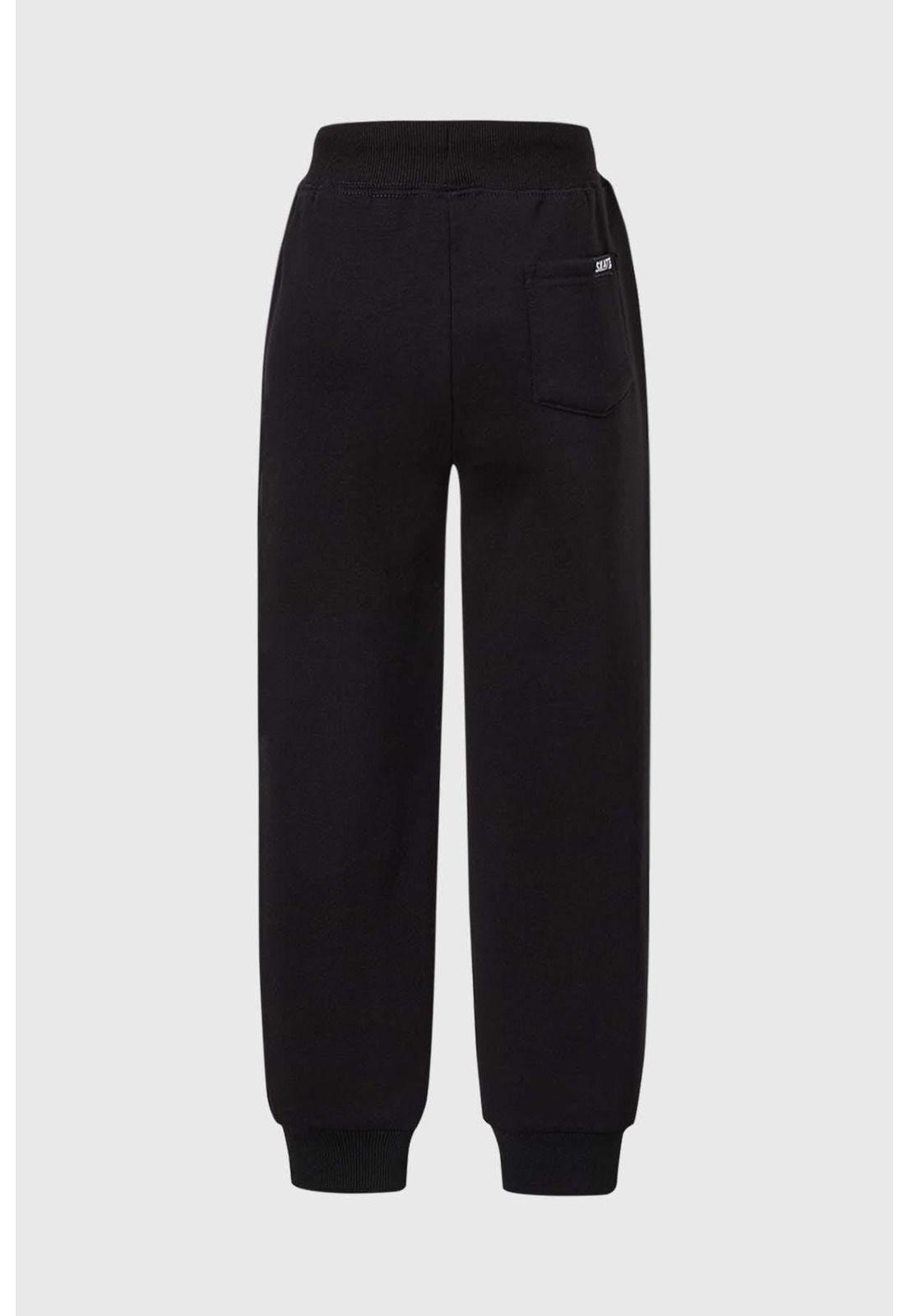 Pantalón Buzo Niño Jogger Print Negro - lll-1