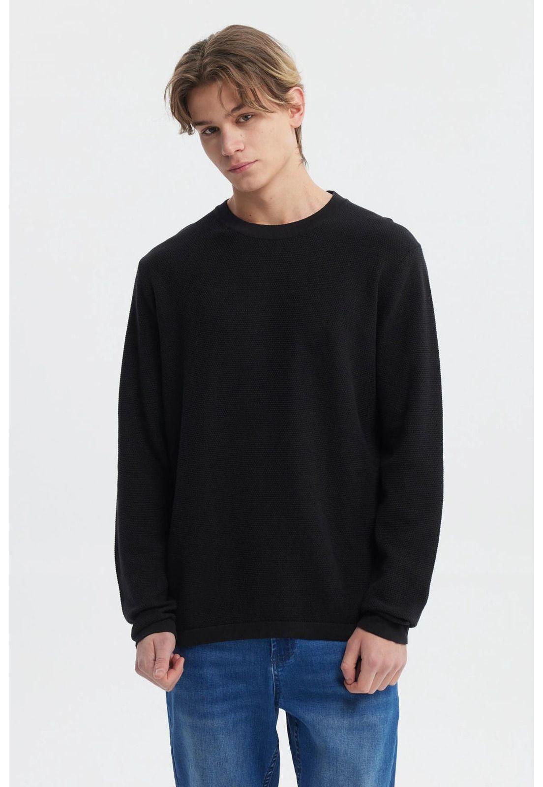 Sweater Hombre Slim Juvenil Negro - ll-0