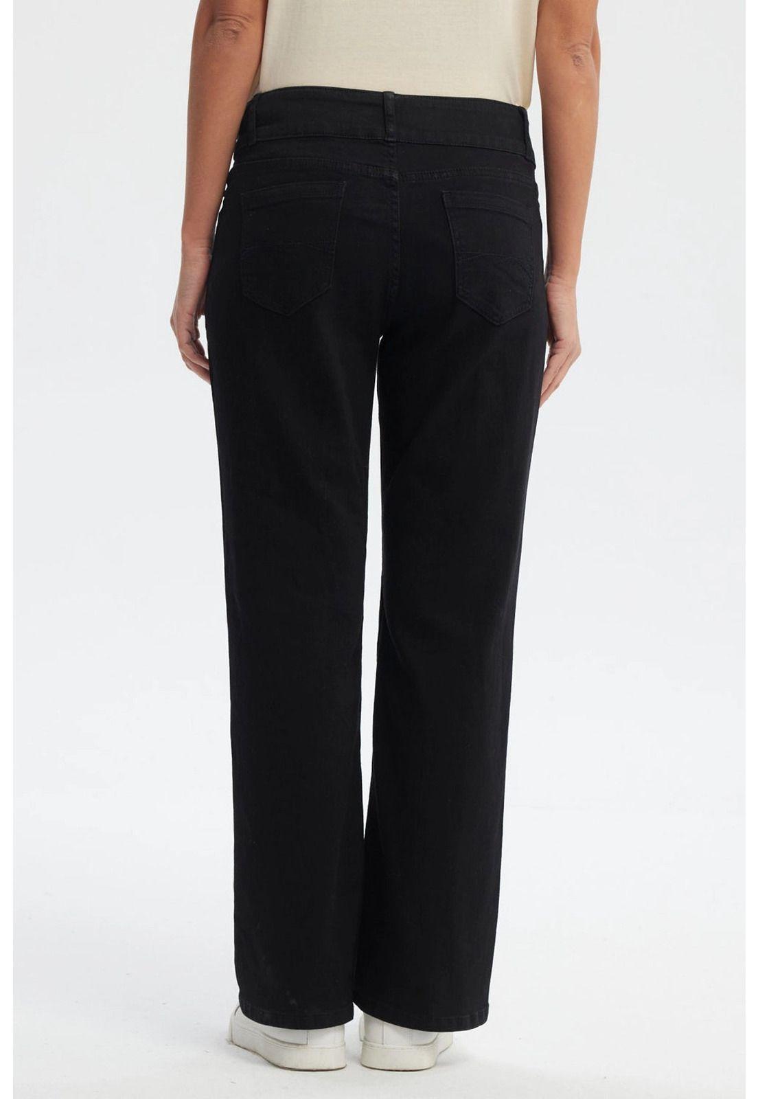 Jeans Mujer Flare Tiro Alto Negro - ll-2