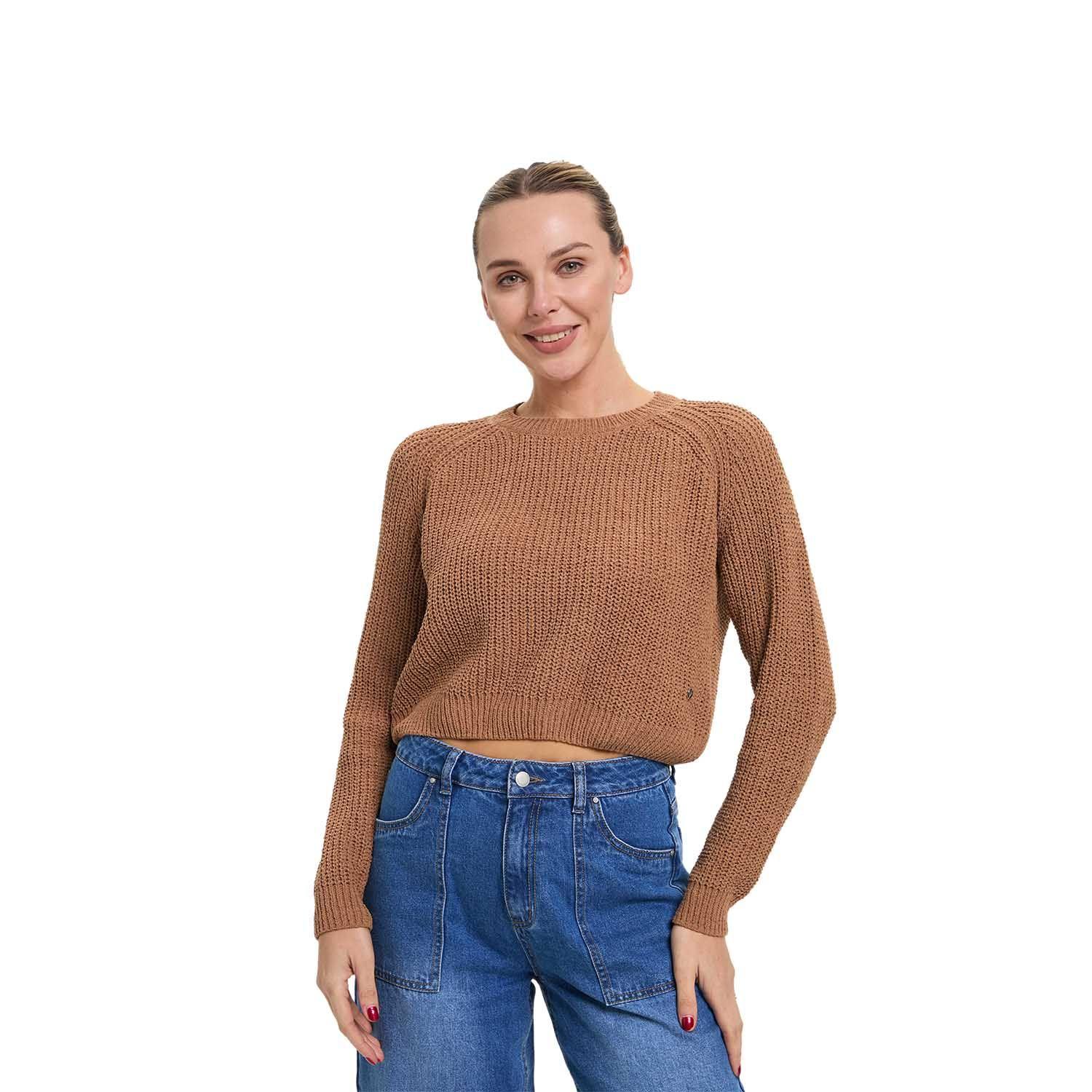 Sweater Mujer Chenille Camel Fashion's Park-0