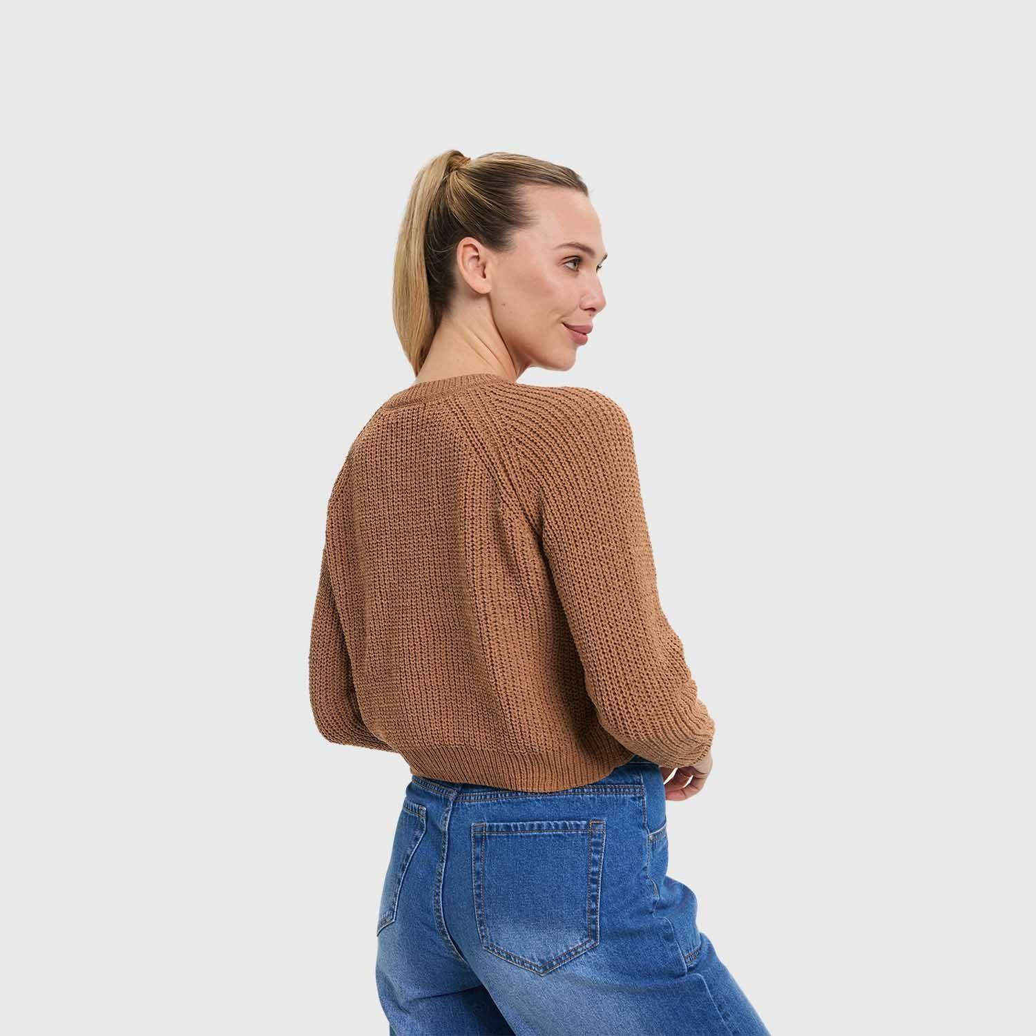 Sweater Mujer Chenille Camel Fashion's Park-2