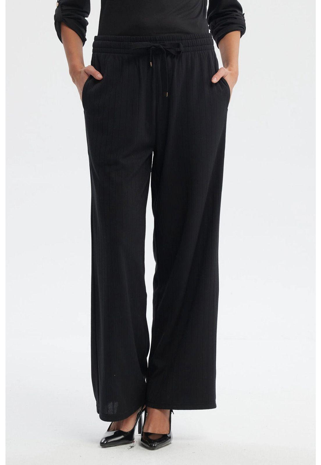 Pantalón Buzo Mujer Calce Recto Negro- ll-0