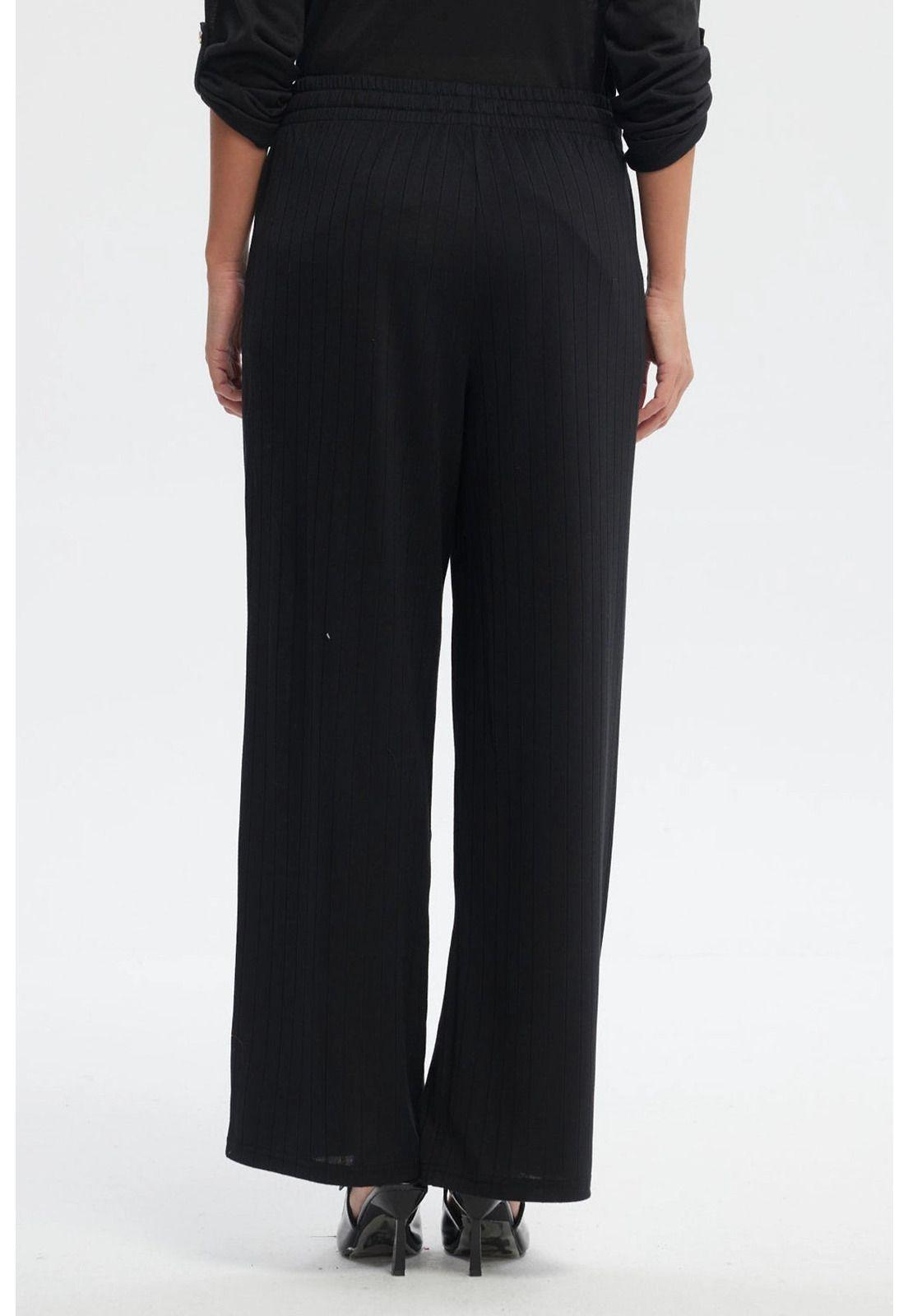 Pantalón Buzo Mujer Calce Recto Negro- ll-2