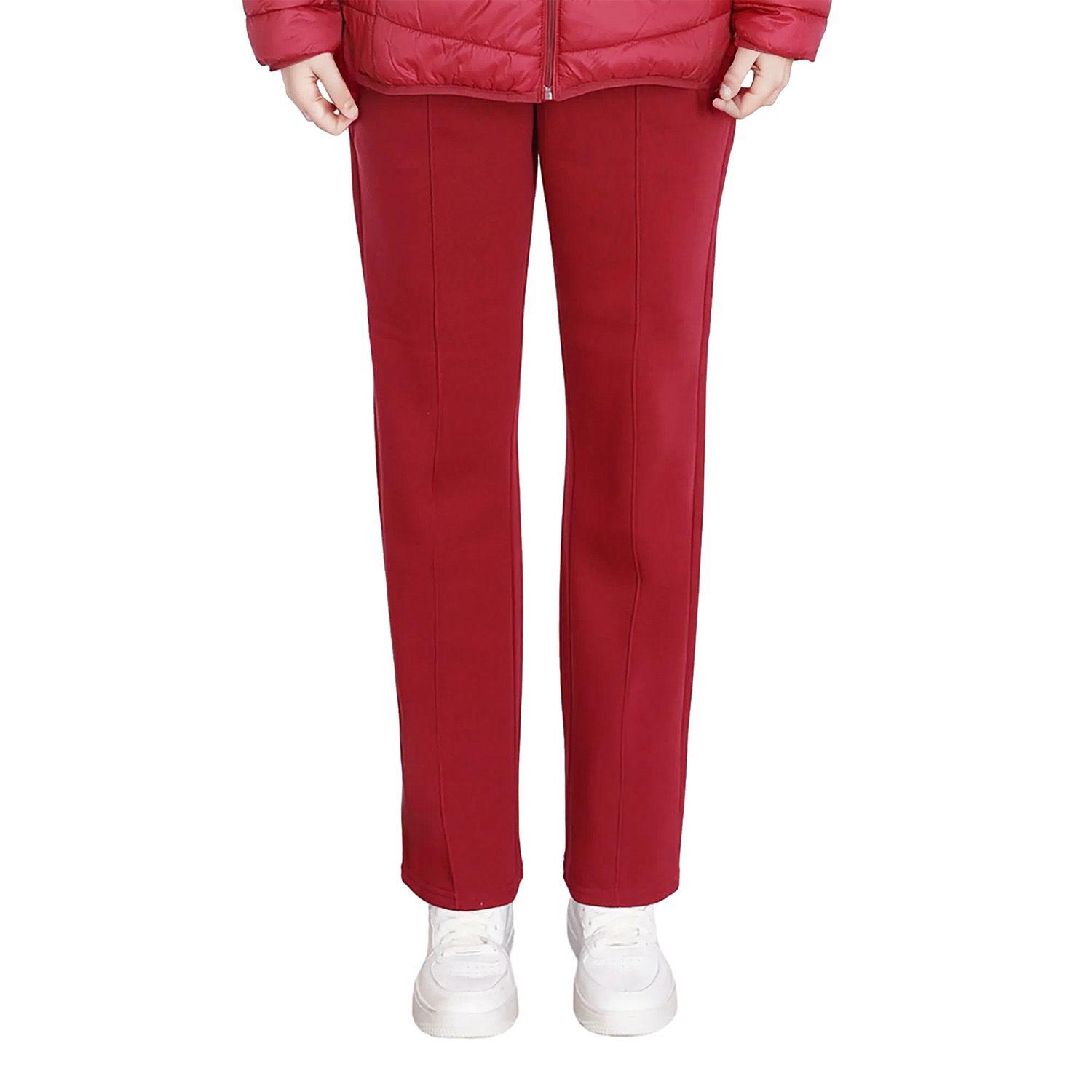 Pantalón Buzo Mujer Flare Clásico Guinda-0