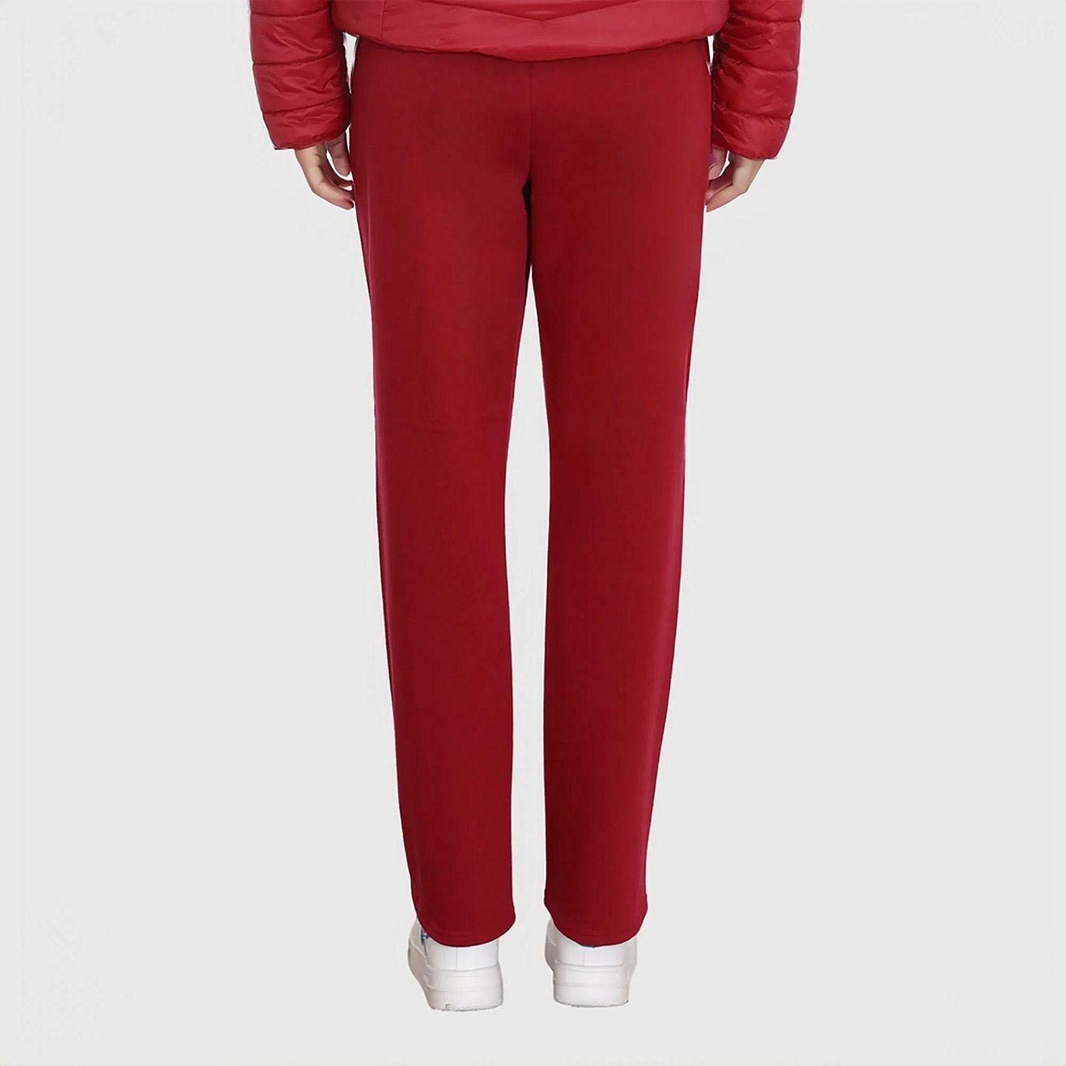 Pantalón Buzo Mujer Flare Clásico Guinda-1