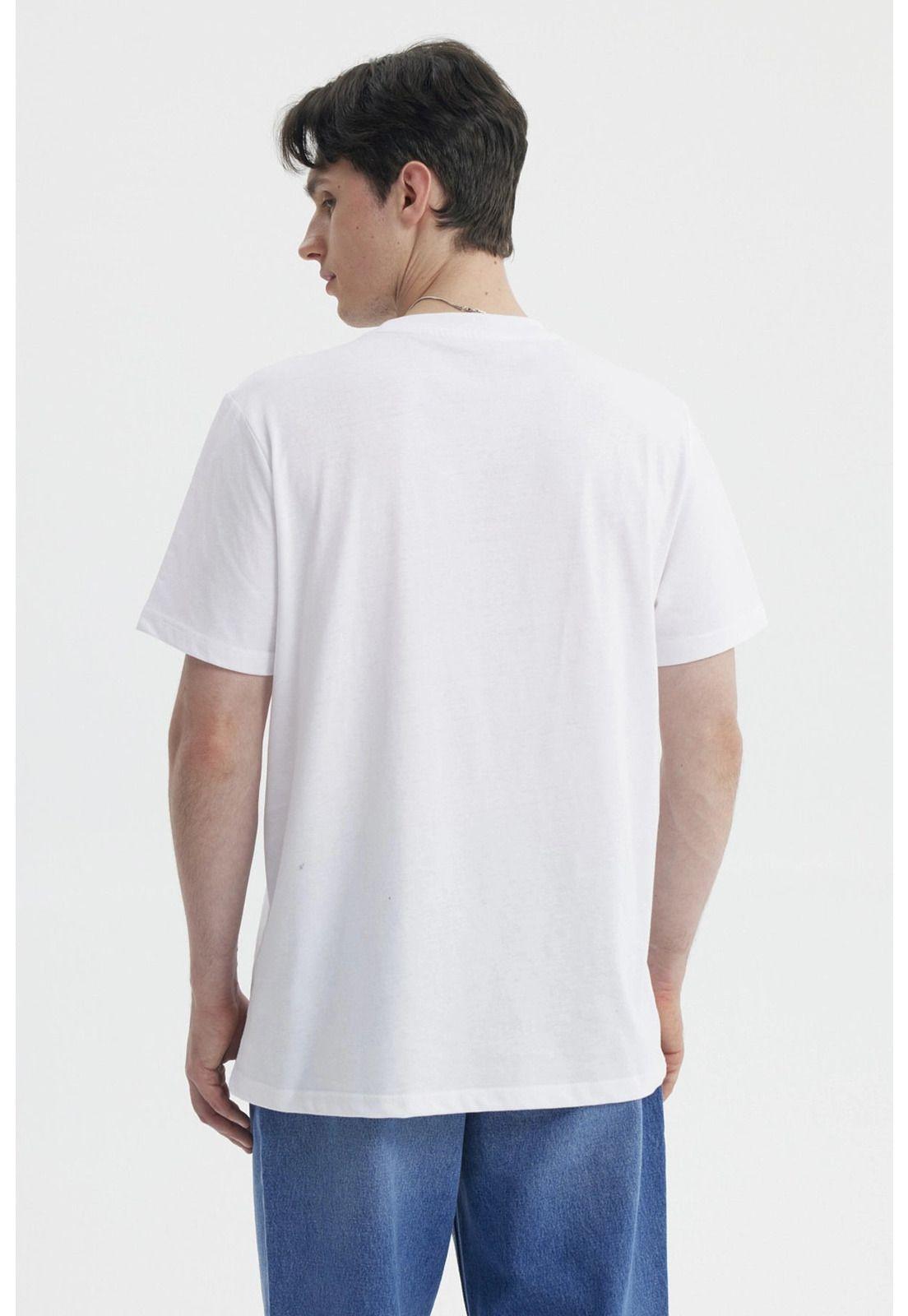 Polera Hombre Oversize Bordado Blanco-2