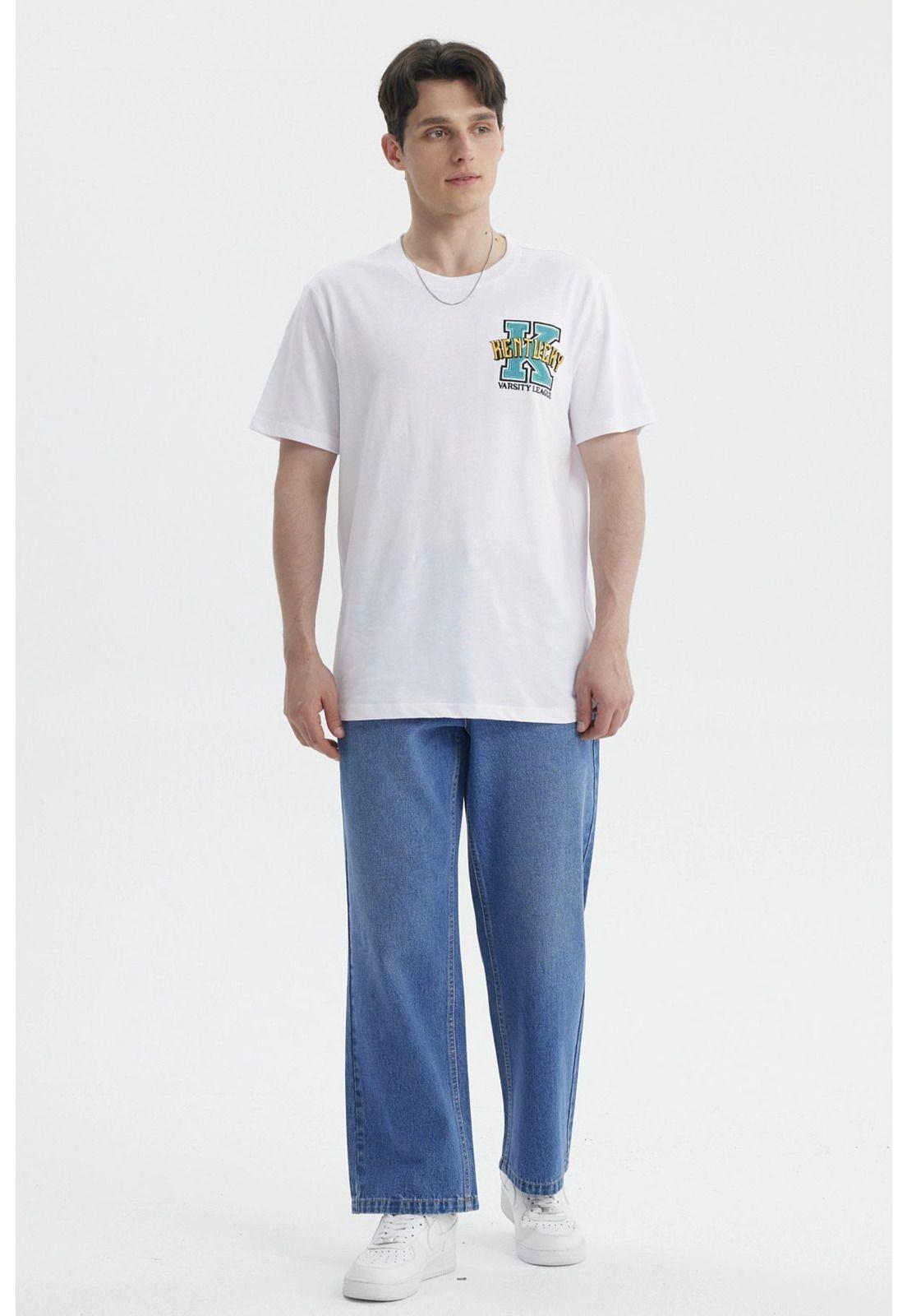 Polera Hombre Oversize Bordado Blanco-3