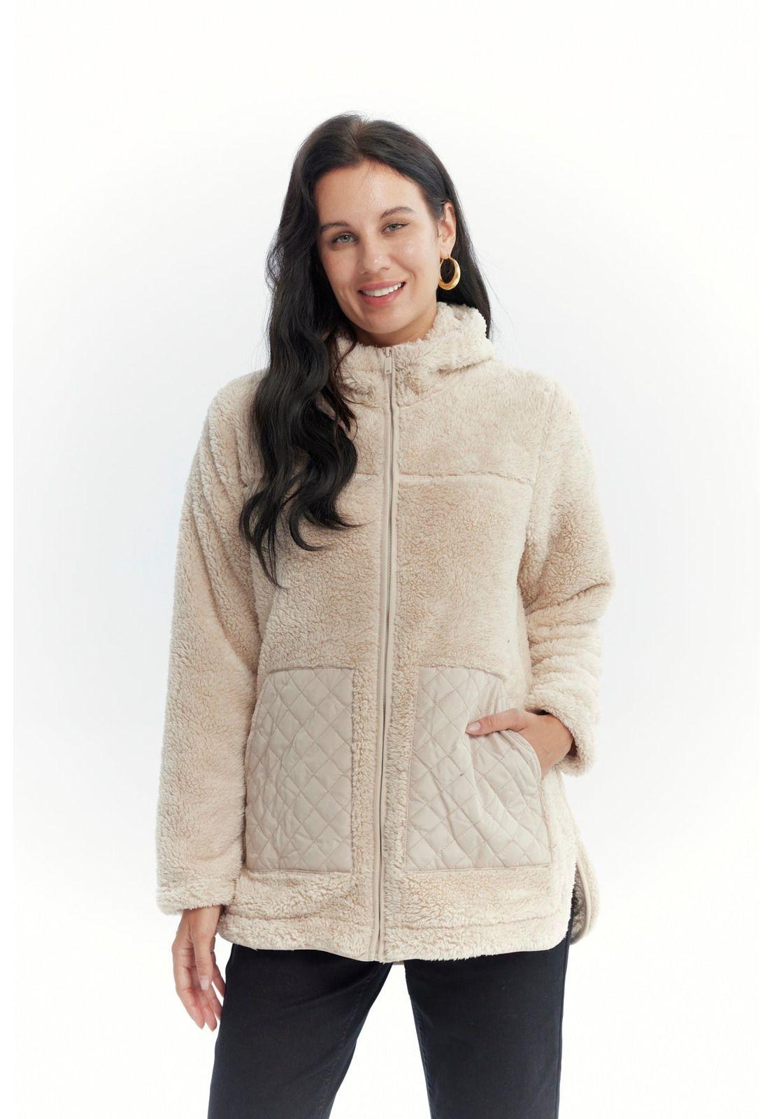 Polar Mujer Corderito Beige - lll-0