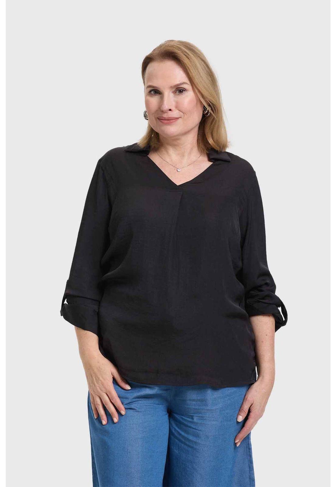 Blusa Mujer Estampada Negro-0